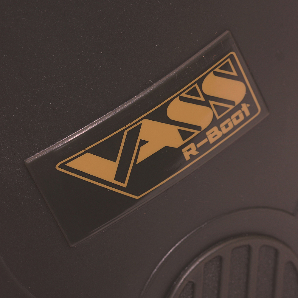 Vass R Boot Logo Close Up